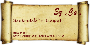 Szekretár Csepel névjegykártya